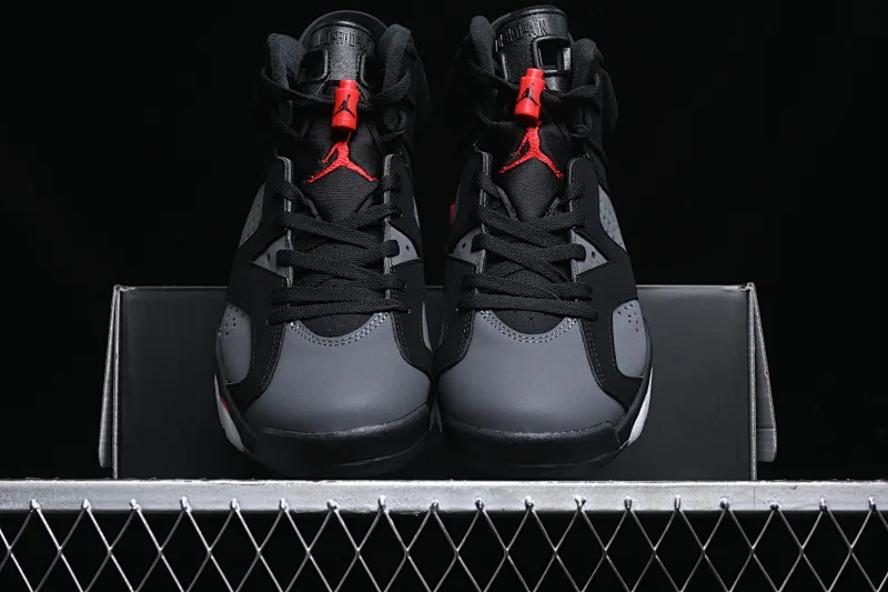 All categories Air Jordan Jordan series basketball shoes Air Jordan 6 F version Air Jordan 6 "Carmine" AJ6 Joe 6 black gray red 3M reflective basketball men's shoes CT8529-064